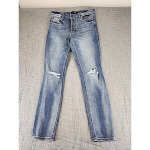 KUT From The Kloth Jean Womens Size 2 Blue Juliet Slouchy Boyfriend Button Fly